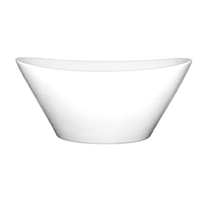 International Tableware FA-9 40 Oz Oval Bowl Lead Free Porcelain Bright White