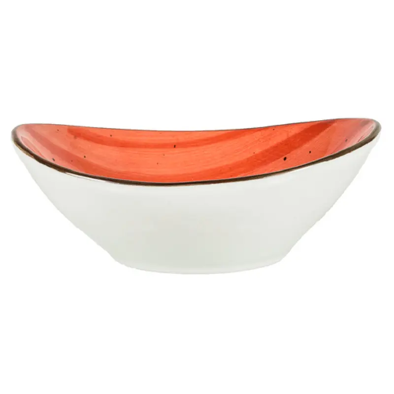 International Tableware RT-15-RU 3 Oz Oval Bowl with Lead Free Ceramic Ruby