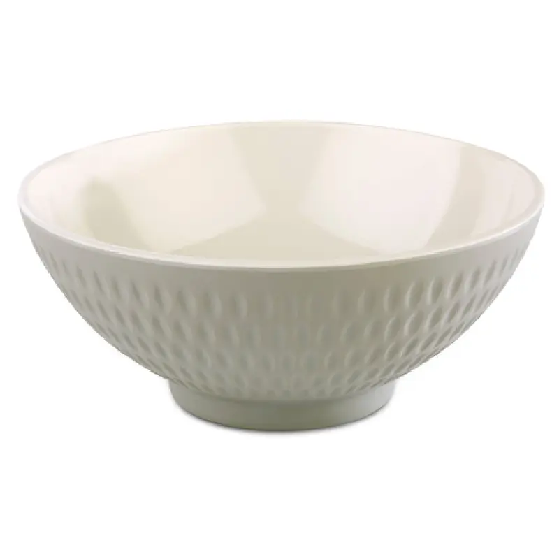 Libbey APS 15403 20-3/8 Oz Rice Bowl Round Stackable Melamine Cream and Taupe