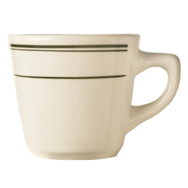 Libbey VIC-1 7 Oz Cup Rolled edge Cream white Stoneware 36 Packs