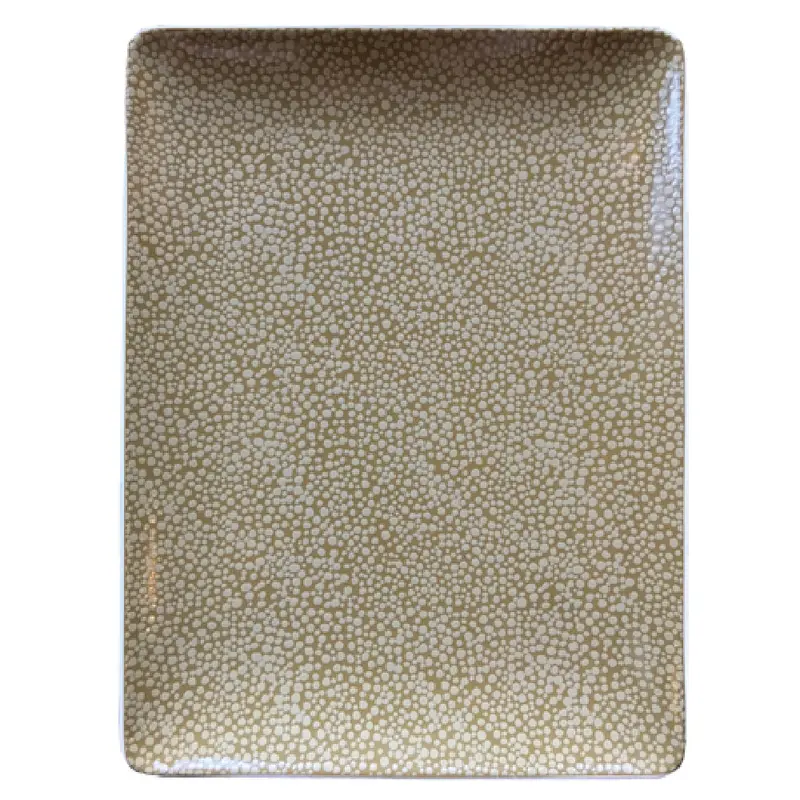 Bauscher Hepp 692320-425688 8 Inch Rectangular Share Plate Porcelain Pearls Olive