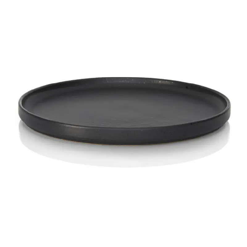 BauscherHepp 53.0047.0102 10 Inch Round Plate Ceramic Geo Graphite