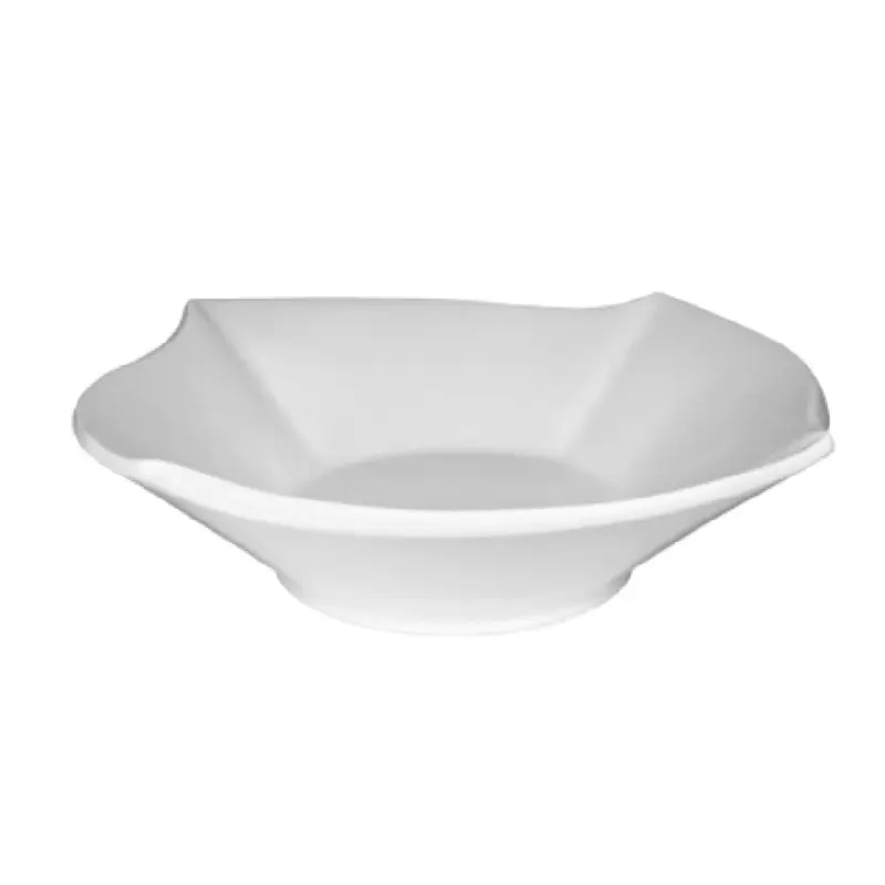 International Tableware RA-28 58 Oz Bowl Free Form Lead Free Porcelain Bright White