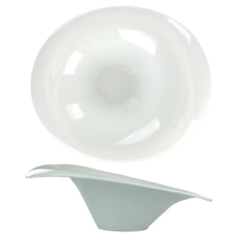 International Tableware VL-3 5 Oz Organic Round White Porcelain Bowl