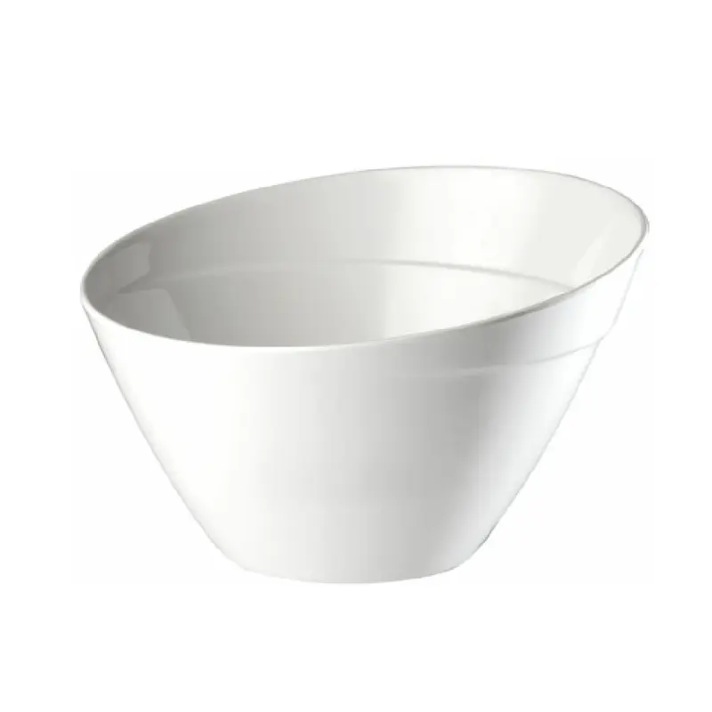 Libbey APS 84041 50-3/4 Oz Medium Round Bowl with Non-Slip Feet Melamine White