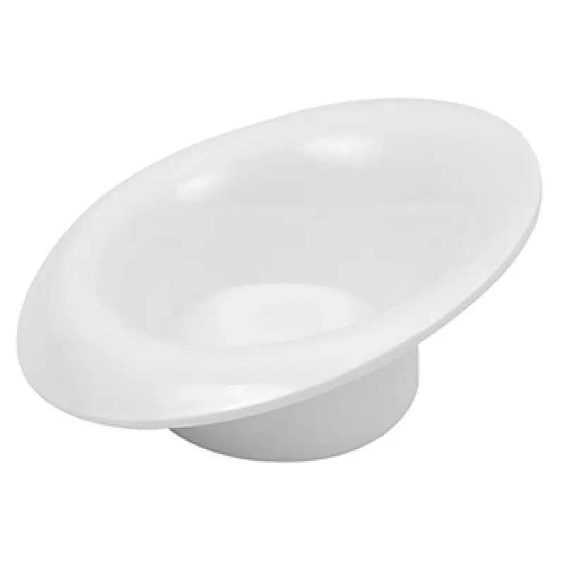 BauscherHepp T1081 4 Inch 1-1/2 Oz Asymmetrical Bowl Melamine White