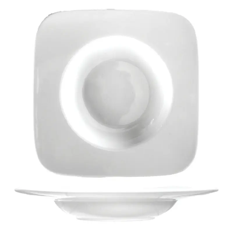 International Tableware PA-725 6 Oz Square Pasta Salad Bowl Porcelain Bright White