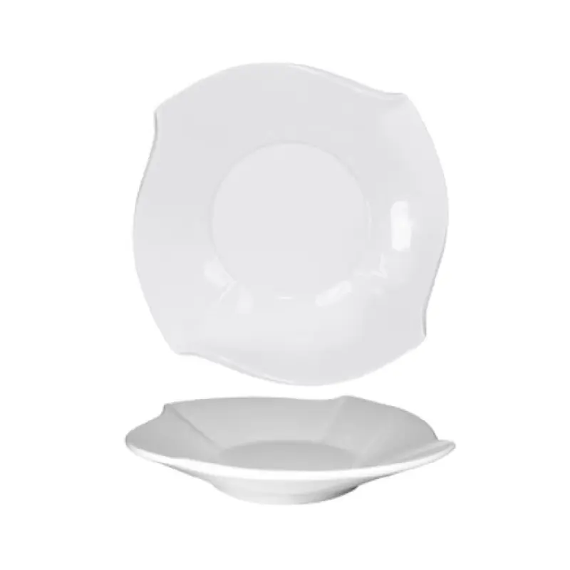 International Tableware RA-120 48 Oz Pasta Bowl Free Form Porcelain Bright White