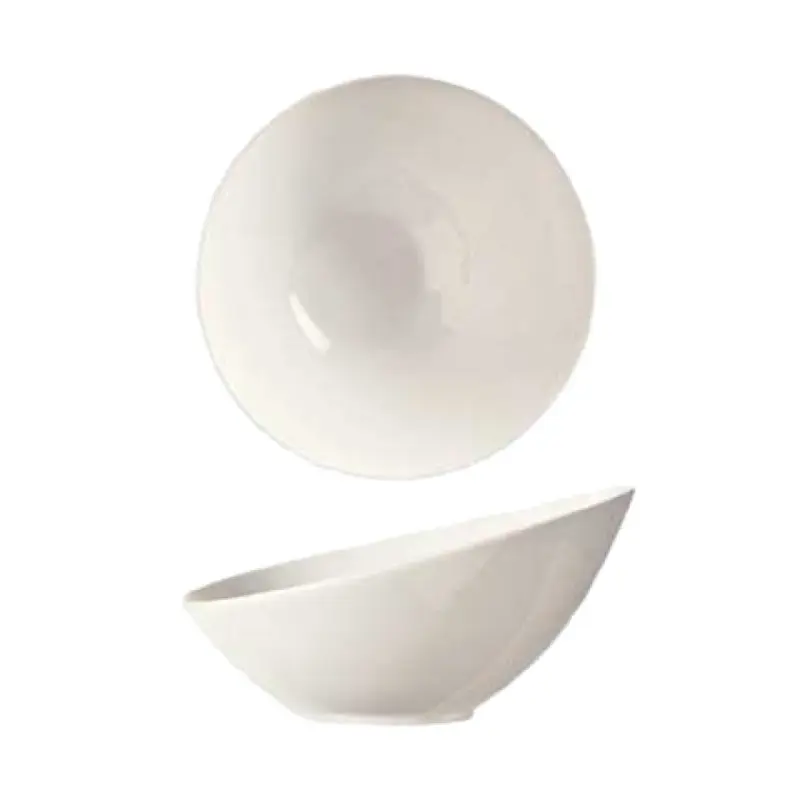 Libbey BW-7101 8-1/2 Inch Porcelain Round Slanted Bowl 23 Oz with Chef Selection II