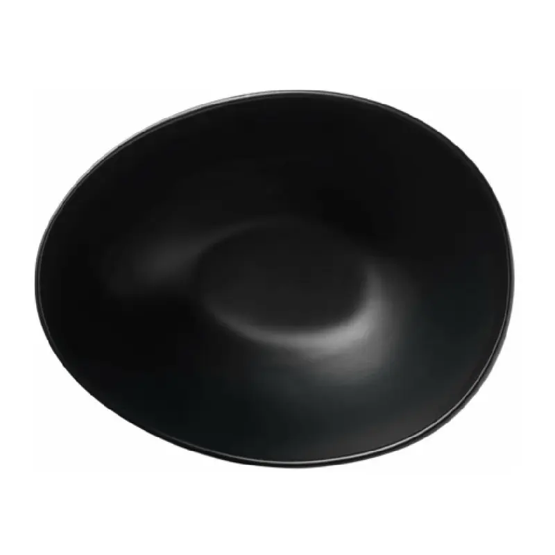 Libbey DRI-6-O 38 Oz Large Oval China Bowl Fully Vitrified Satin Matte Onyx