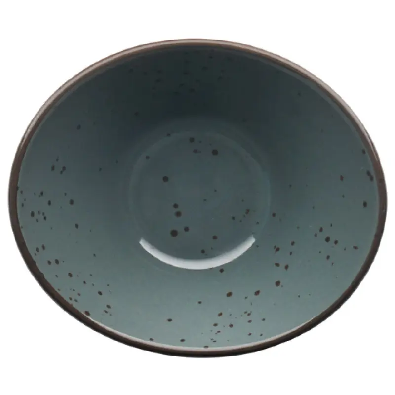 International Tableware SH-910-LN 5 Inch Bowl 7 Oz Oval Ceramic Lunar Blue