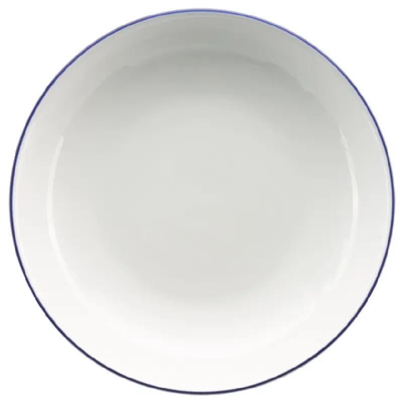 International Tableware TB-110-CB 40 Oz Pasta Bowl 10 Inch Round Porcelain European White and Blue
