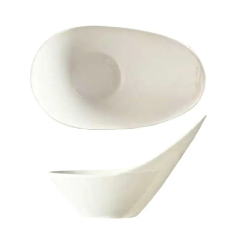 Libbey BW-6709 27 Oz Long Slanted Bowl Porcelain Ultra Bright White