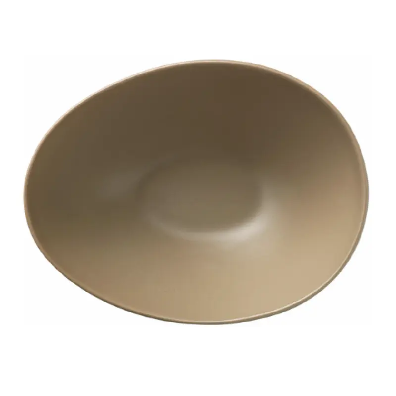 Libbey DRI-6-S 38 Oz Organic Oval Bowl Fully Vitrified Porcelain Satin Matte Finish