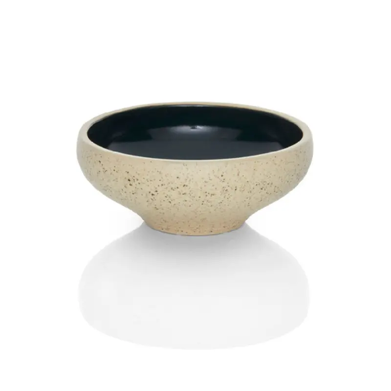BauscherHepp 53.0009.0120 4.5 Inch Diameter Round Dip Bowl Ceramic Lagoon Dark