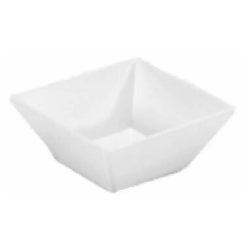 BauscherHepp M-157 10 Oz Bowl Square White Melamine Chip and Stain Resistant