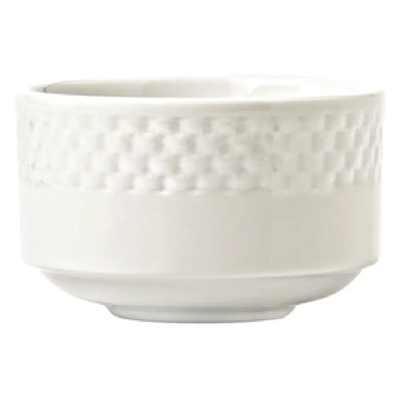 Libbey 999013705 9 Oz Bouillon Cup Round Stackable Porcelain Eos Pattern