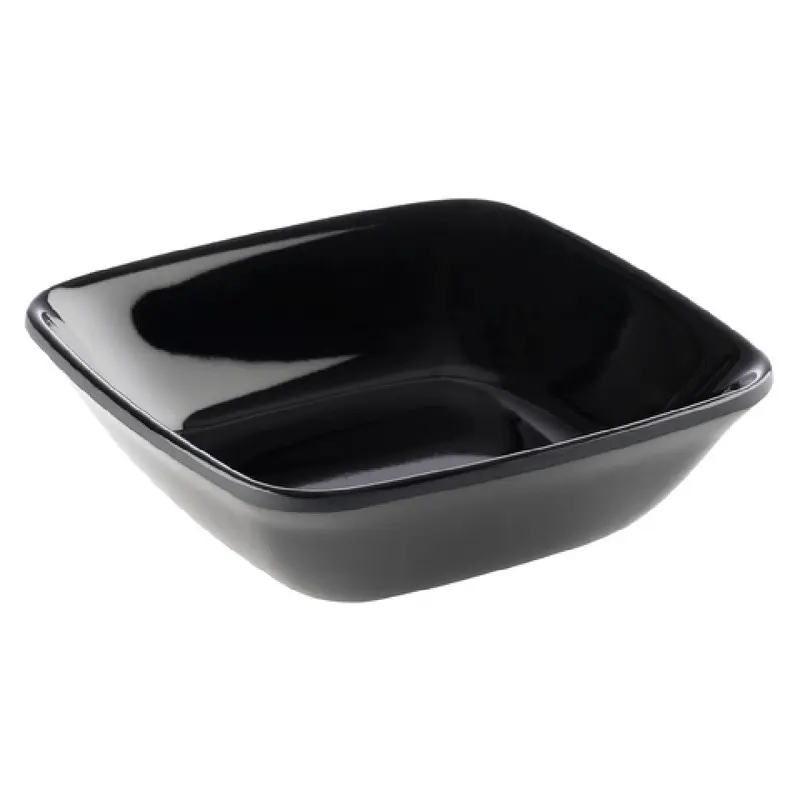 Libbey APS 85194 5 Oz Black Square Bowl Melamine Dishwasher Safe