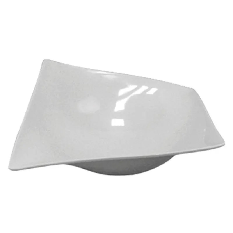 BauscherHepp T1750 9-1/16 Inch Square Bowl 50-3/4 Oz. with Silicone Feet Melamine White