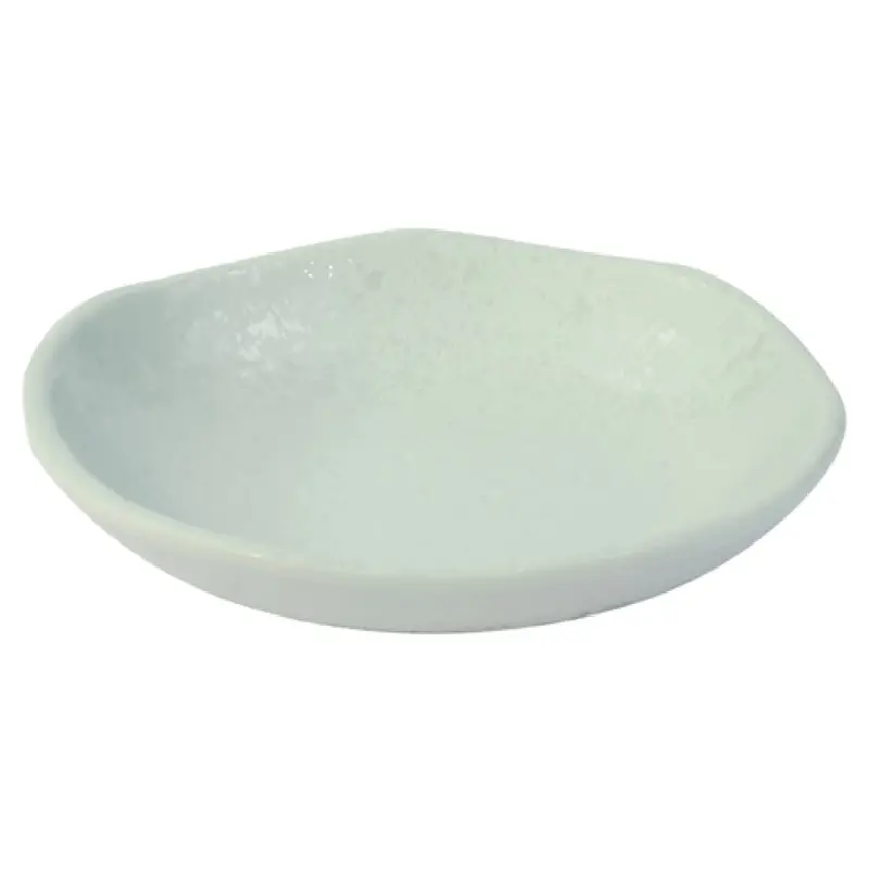 BauscherHepp TAQ4709 8 Inch Diameter Round Plate Melamine Greens Matte with Glossy Flecks