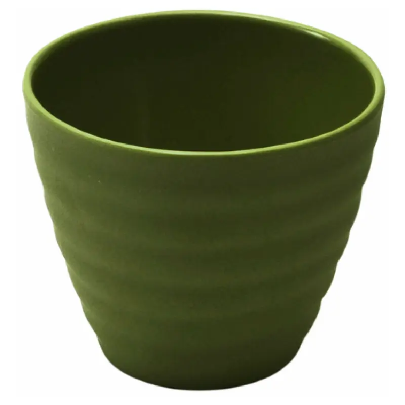 BauscherHepp TG1552 12 Oz Melamine Round Ripple Pot Green Chip and Stain Resistant