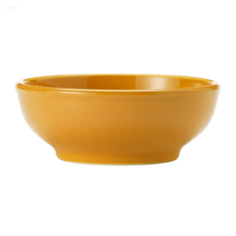 Libbey 903044003 18 Oz Oatmeal Bowl Round Rolled Edge Porcelain Saffron
