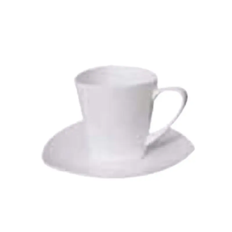 Tableware Solutions USA JX11-C003-03 7-1/2 Oz Triangular Mug China Scratch Resistant