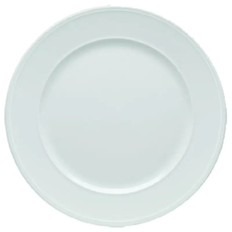 BauscherHepp 280026 10-1/4 Inch Dia Plate Flat Rim Porcelain with Rim