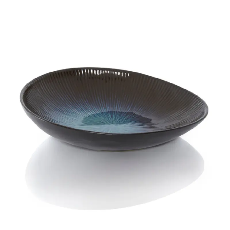 BauscherHepp 53.0025.0120 10 Inch Coupe Bowl Blue Deep Ocean Ceramic