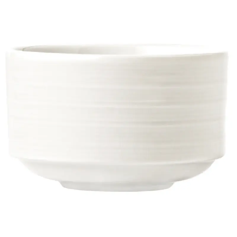 Libbey 999001705 9 Oz Bouillon Cup Porcelain Round Stackable Lunar White