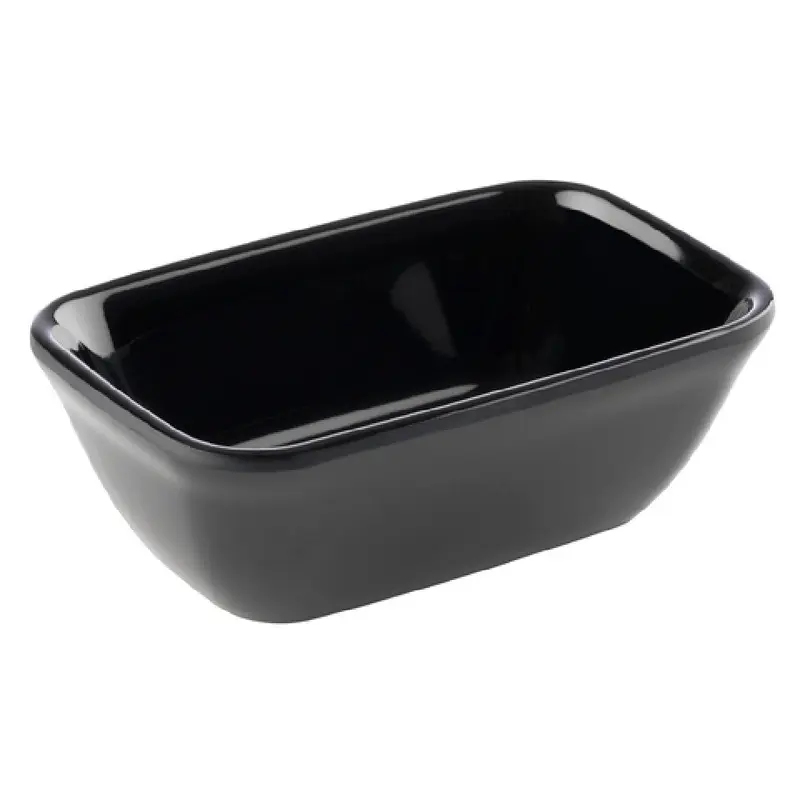Libbey APS 85192 3 1/3 Oz Rectangular Bowl Dishwasher Safe Melamine Black