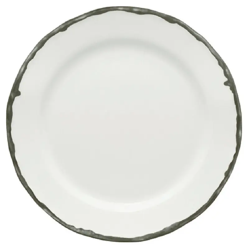 BauscherHepp 450025-380399 9-13/16 Inch Diameter Round Plate Dishwasher Safe Porcelain Cosy Cottage Grey