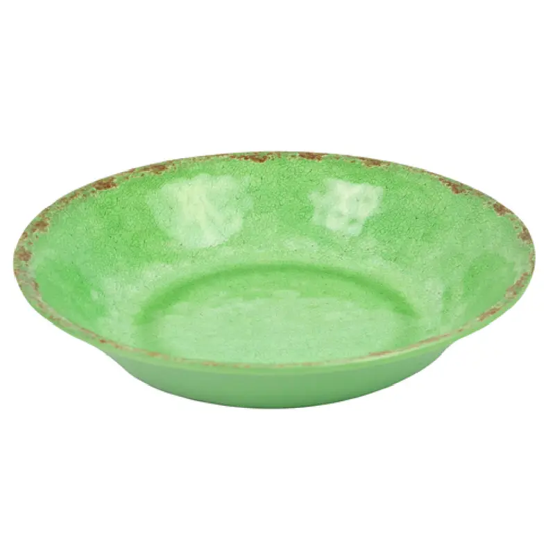 BauscherHepp TG1632 21 Oz Casablanca Bowl Round Distressed Glaze Melamine Green