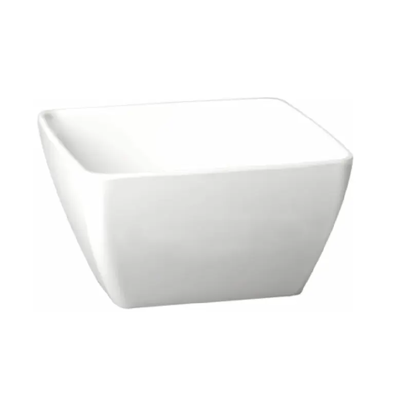 Libbey APS 83409 Bowl 50-3/4 Oz Square Stackable Dishwasher Safe Melamine White