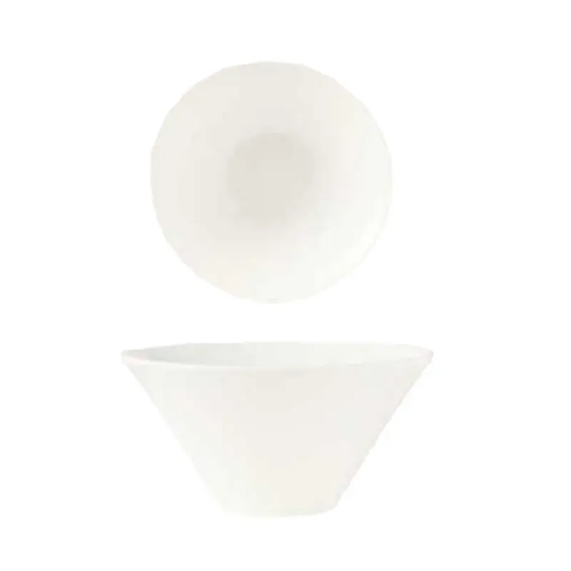 Libbey BW-5108 45 Oz Conical Normandy Bowl Porcelain Ultra Bright White