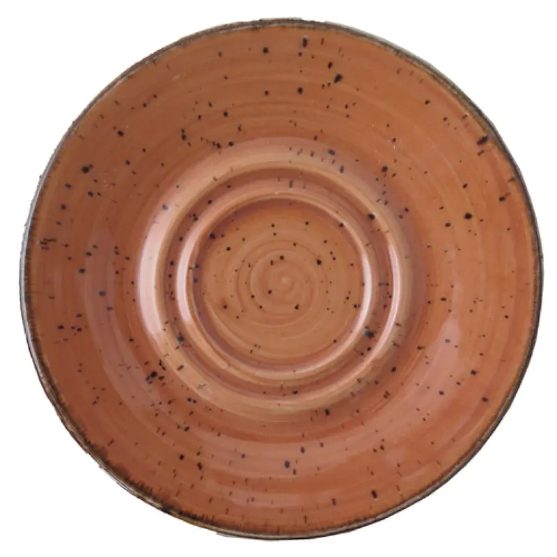 Tableware Solutions USA 51RUS010-04 6-1/2 Inch Saucer Double-well China Terra