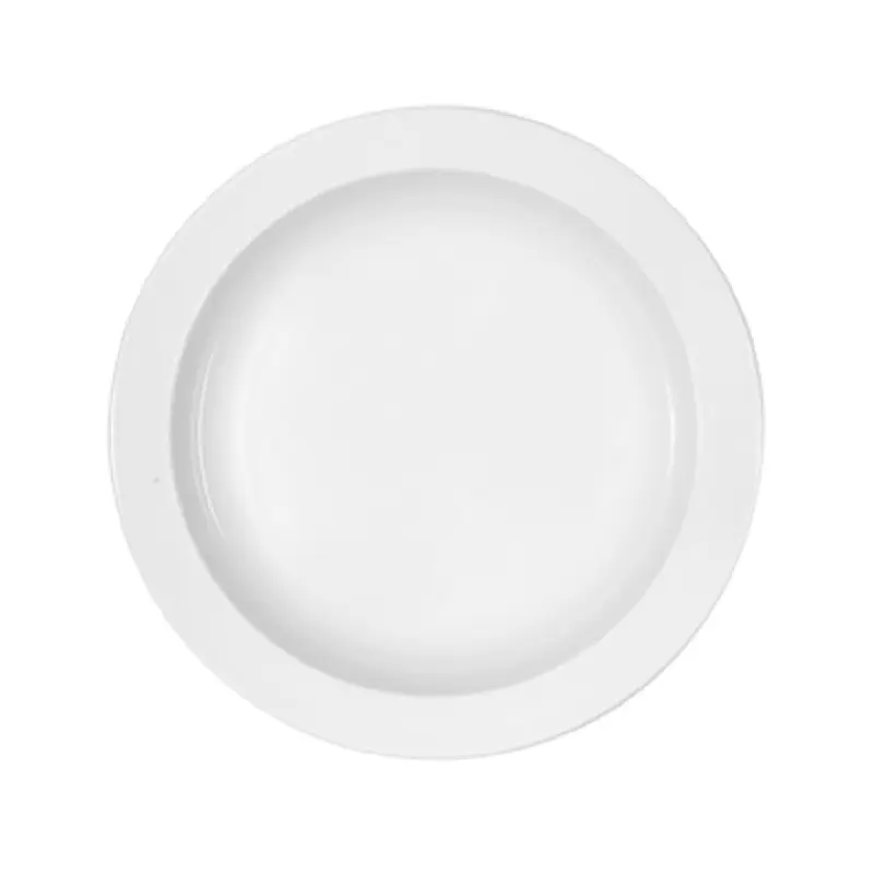 BauscherHepp 110122 8-2/5 Inch Porcelain Deep Plate with Rim White