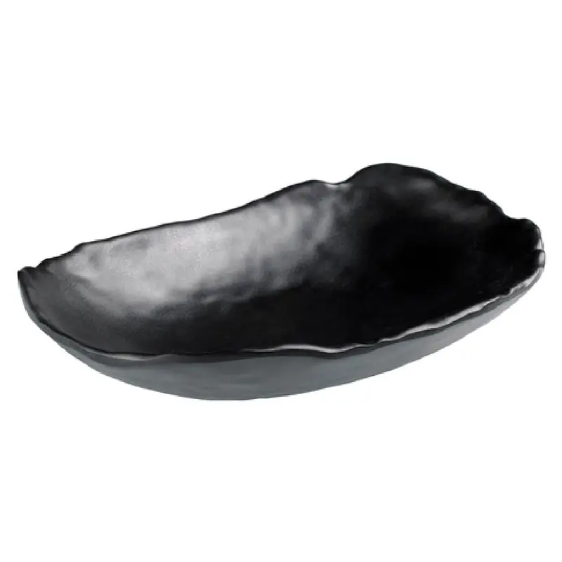 Tableware Solutions USA T8220 13-3/5oz Oval Bowl Dishwasher Safe Melamine Black