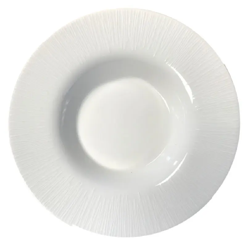 BauscherHepp 690129-425758 11-3/10 Inch Round Deep Rim Plate Porcelain White