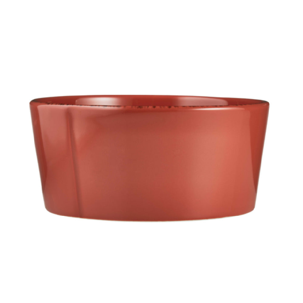 Libbey FH-523R 15 Oz Round Oatmeal Bowl Glazed Scratch Resistant Porcelain Barn Red