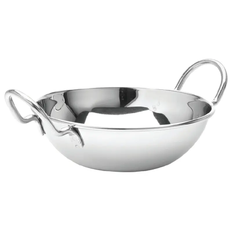 Tableware Solutions USA F91053 20oz Round Bowl to Serve Balti Dishes Stainless Steel