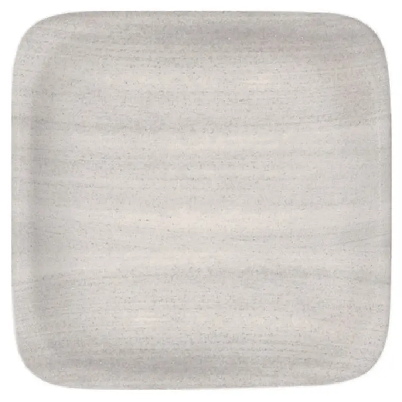BauscherHepp 111529-820299 8-1/2 Inch Square Plate Rolled Edge Porcelain Ceramica Gray Decor