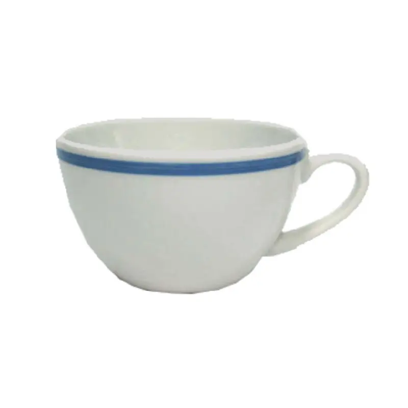 BauscherHepp 275175-410000 Cup 8-1/2 Oz. Porcelain with Blue Band