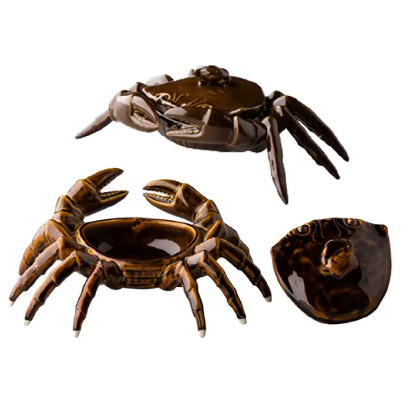 BauscherHepp RD19170 5.1 Oz. Crab Bowl with Lid Vitrified China Brown