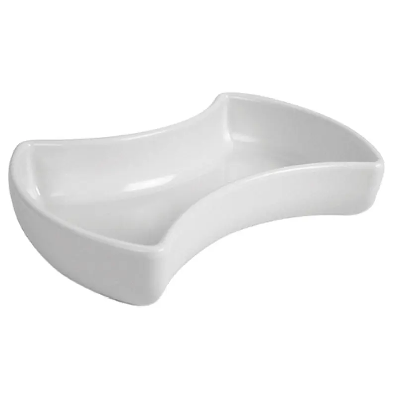 BauscherHepp T5635 57-1/2 Oz White Dish Double Crescent Melamine