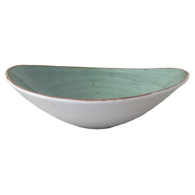 Tableware Solutions USA 29FUS173-05 12 Oz Salsa Bowl Oval Ceramic Dark Green