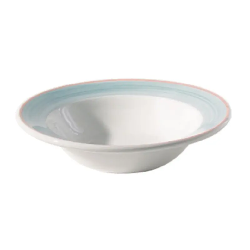 Tableware Solutions USA 55COBLU013 11 Oz. Grapefruit Cereal Bowl White with Blue Rim
