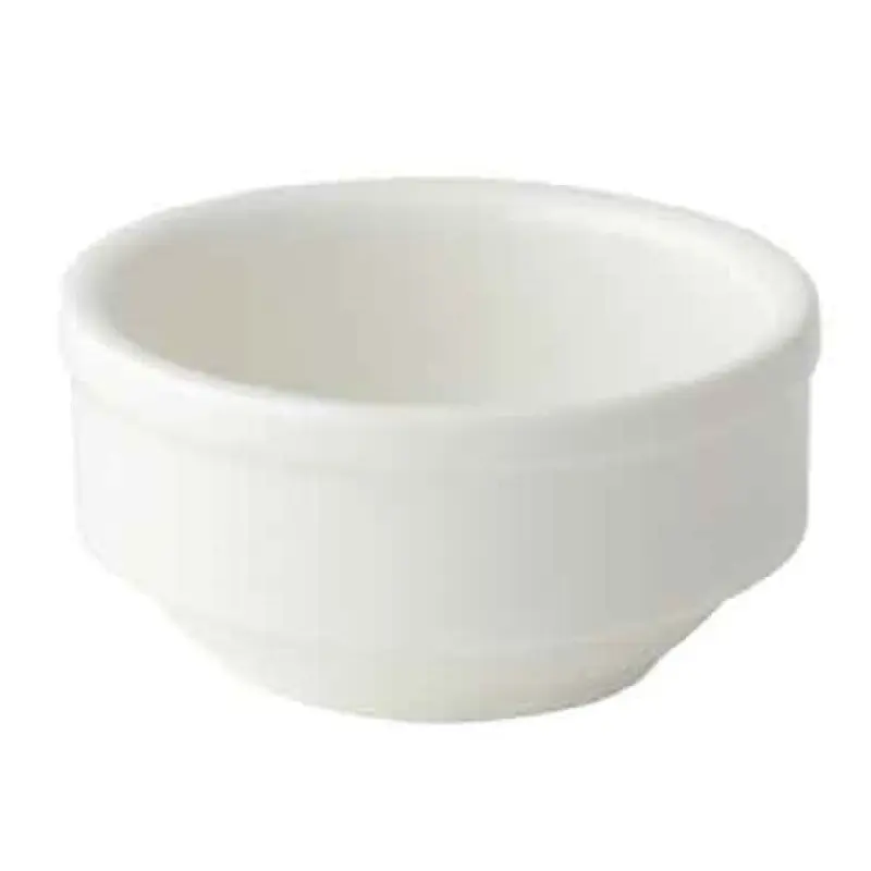 Tableware Solutions USA ABZ03194 2 Oz Round Mustard Butter Dipper Pot White