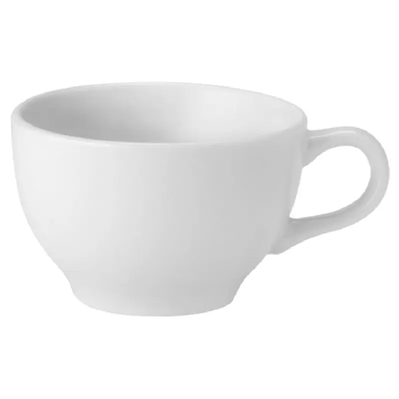 Tableware Solutions USA PWE70023 8 Oz Cappuccino Cup Microwave Dishwasher Safe Pure White