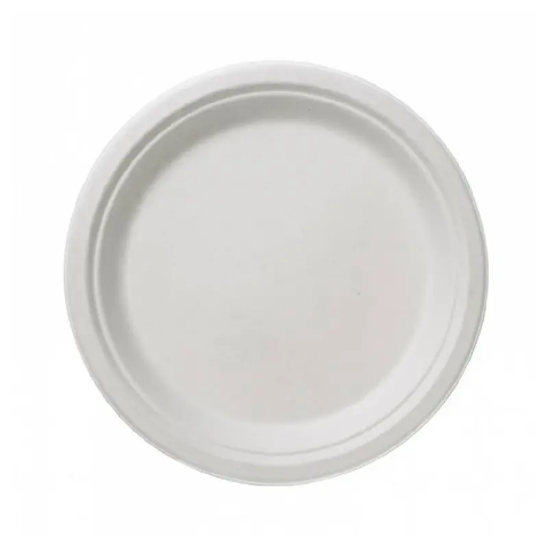 Tableware Solutions USA Q2013 10-1/4 Inch Round Disposable Plate Biodegradable Cellulose Pulp White